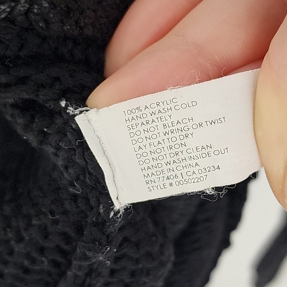 Club Monaco Black Metallic Asymmetric Knit Sweater - Picture 6 of 6